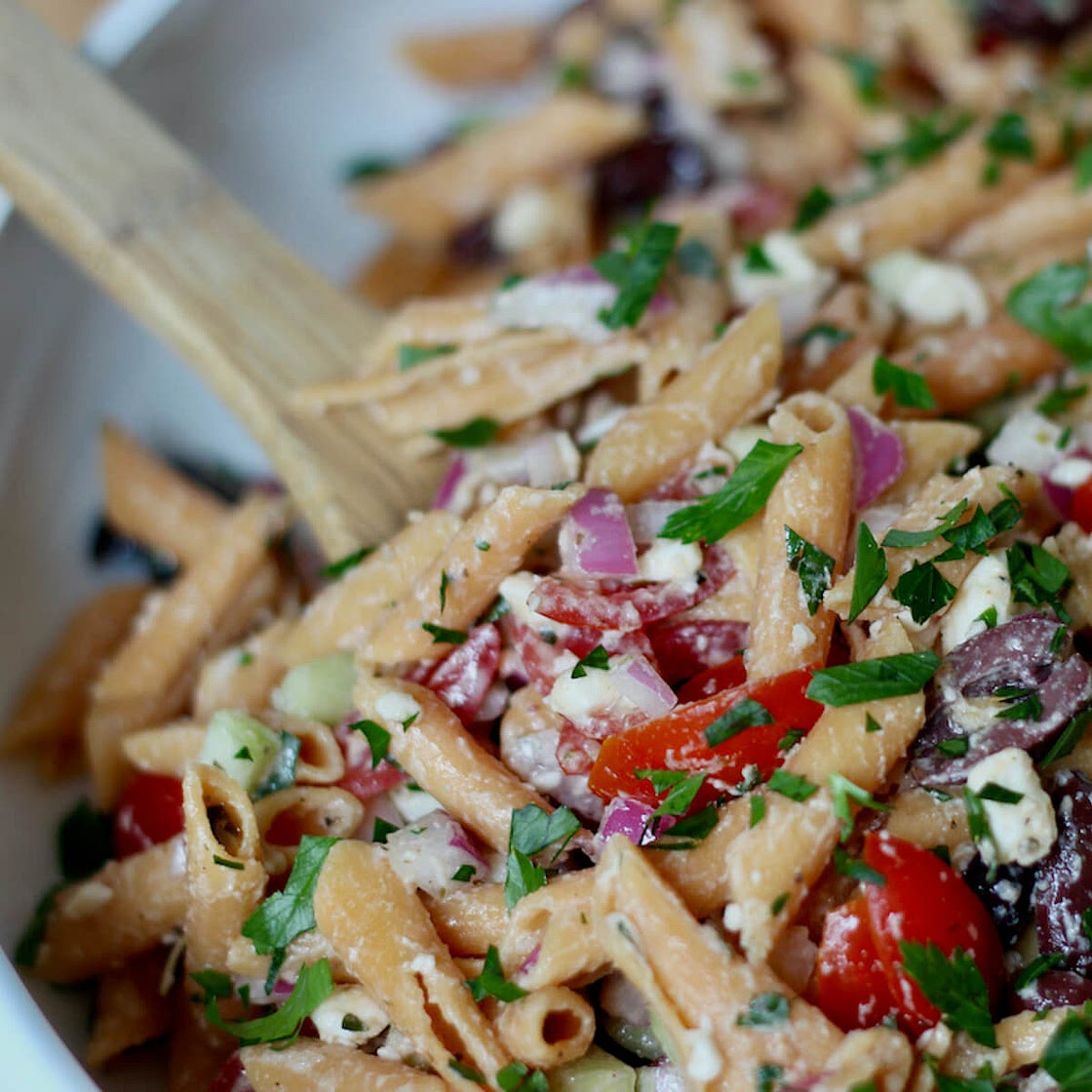 Red Lentil Pasta Salad
