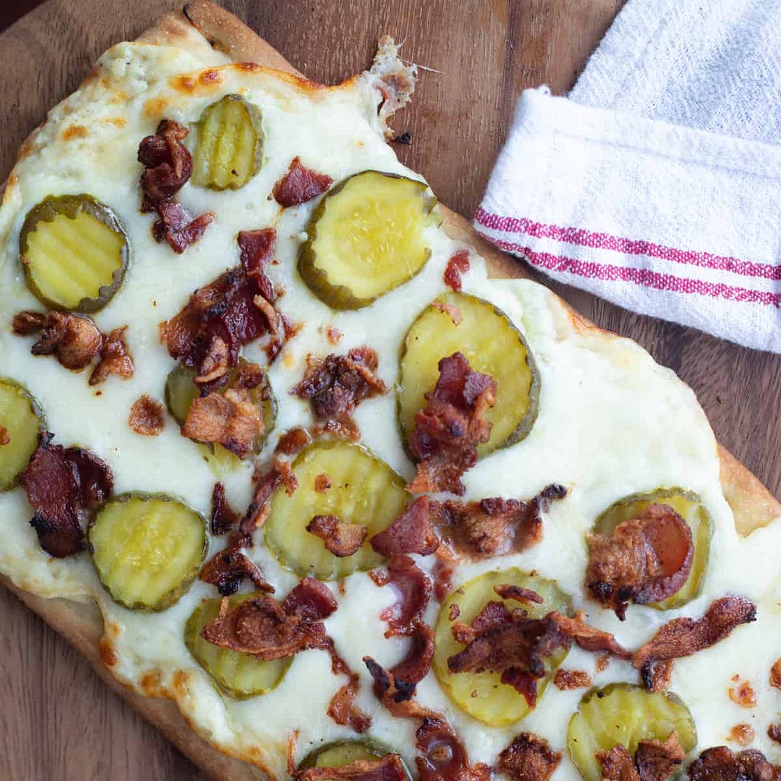 Pickle Flatbread Pizza Recipe