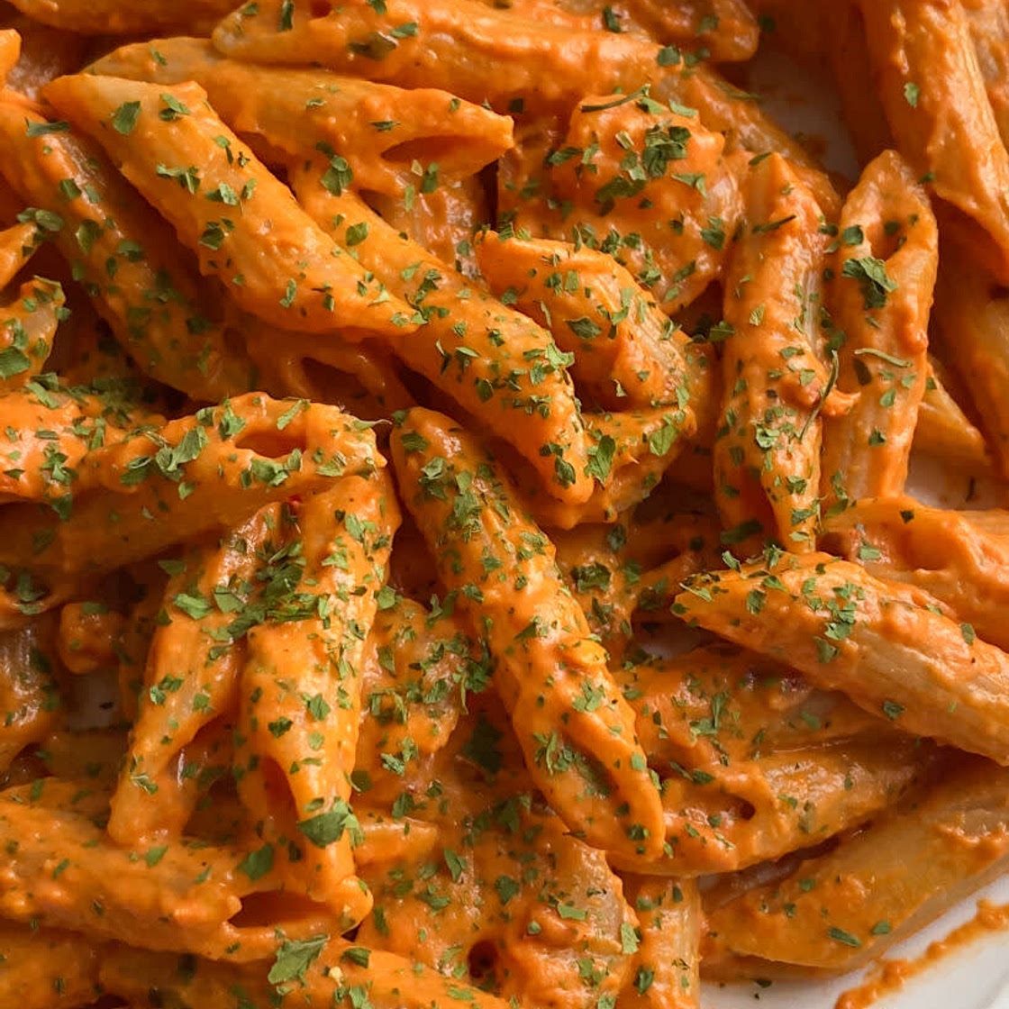 400 calorie creamy prawn pasta