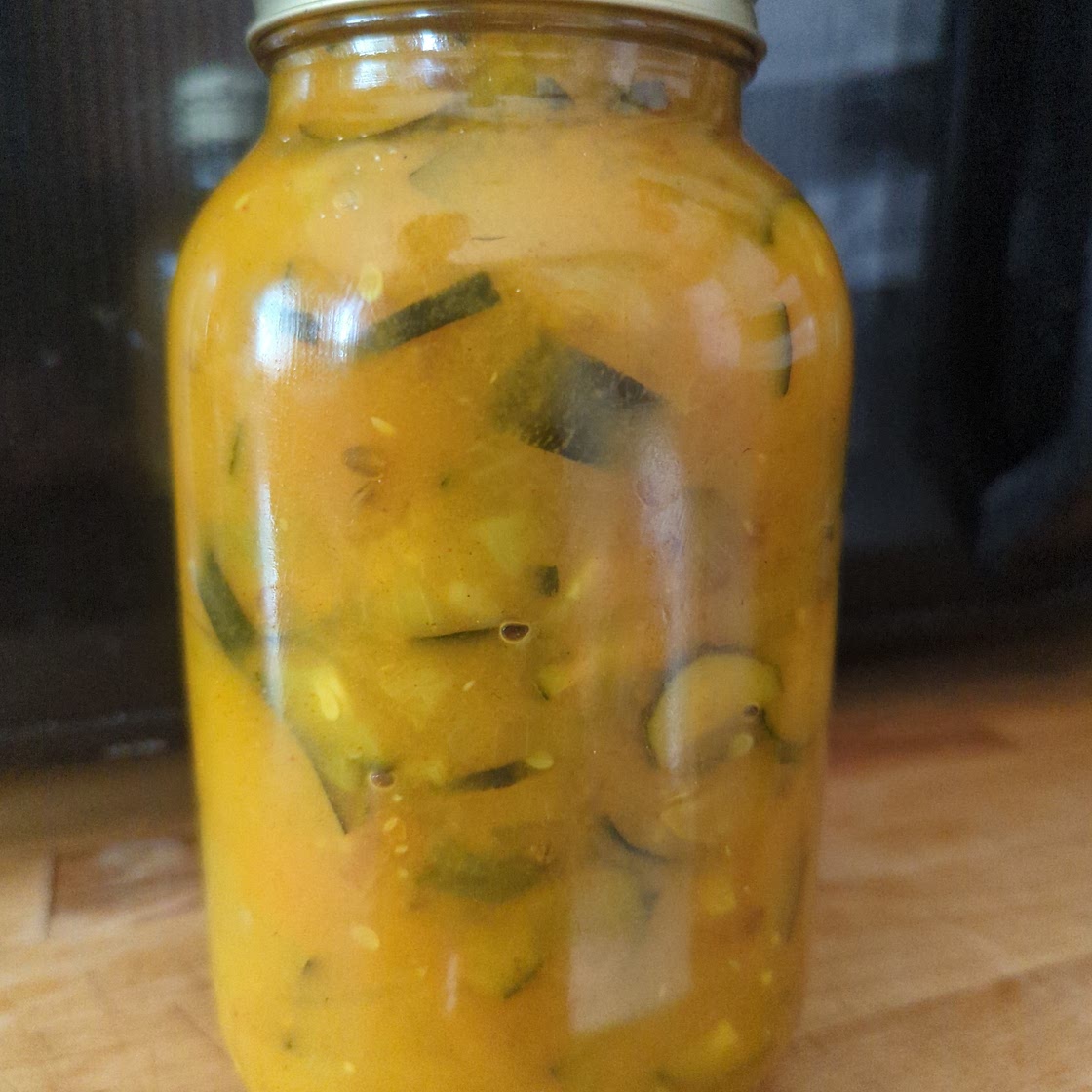 Sweet courgette chutney
