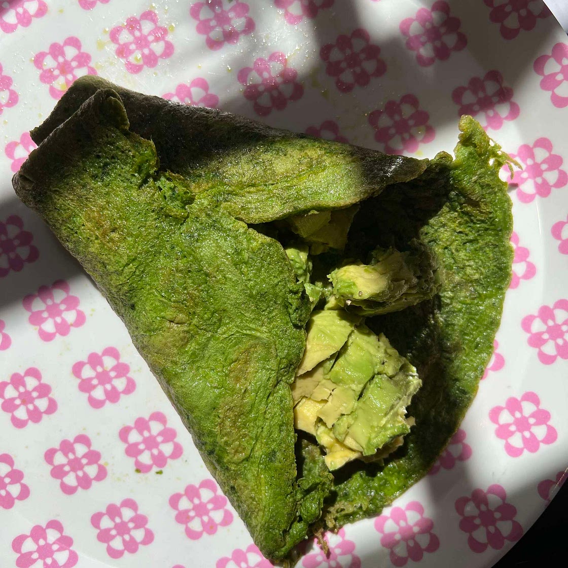 Spinach Omelette Wrap