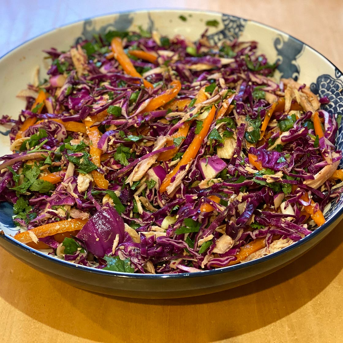 Korean Inspired Slaw with Chicken and Gochujang Dressing — NuCook