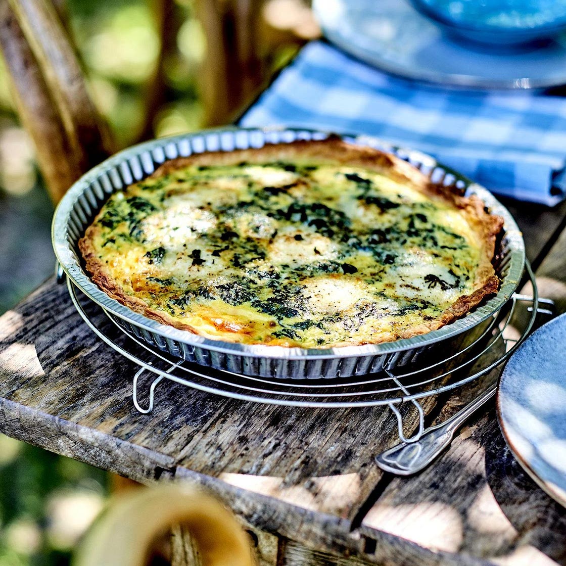 Tarte épinards et chèvre Sainte-Maure