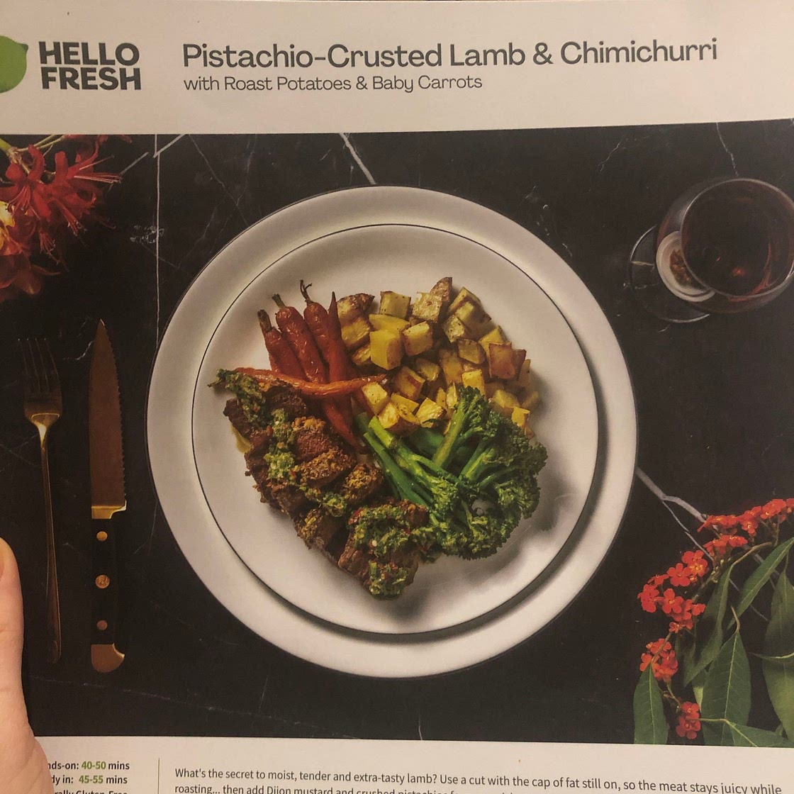 Pistachio Crusted Lamb w/ Chimichurri