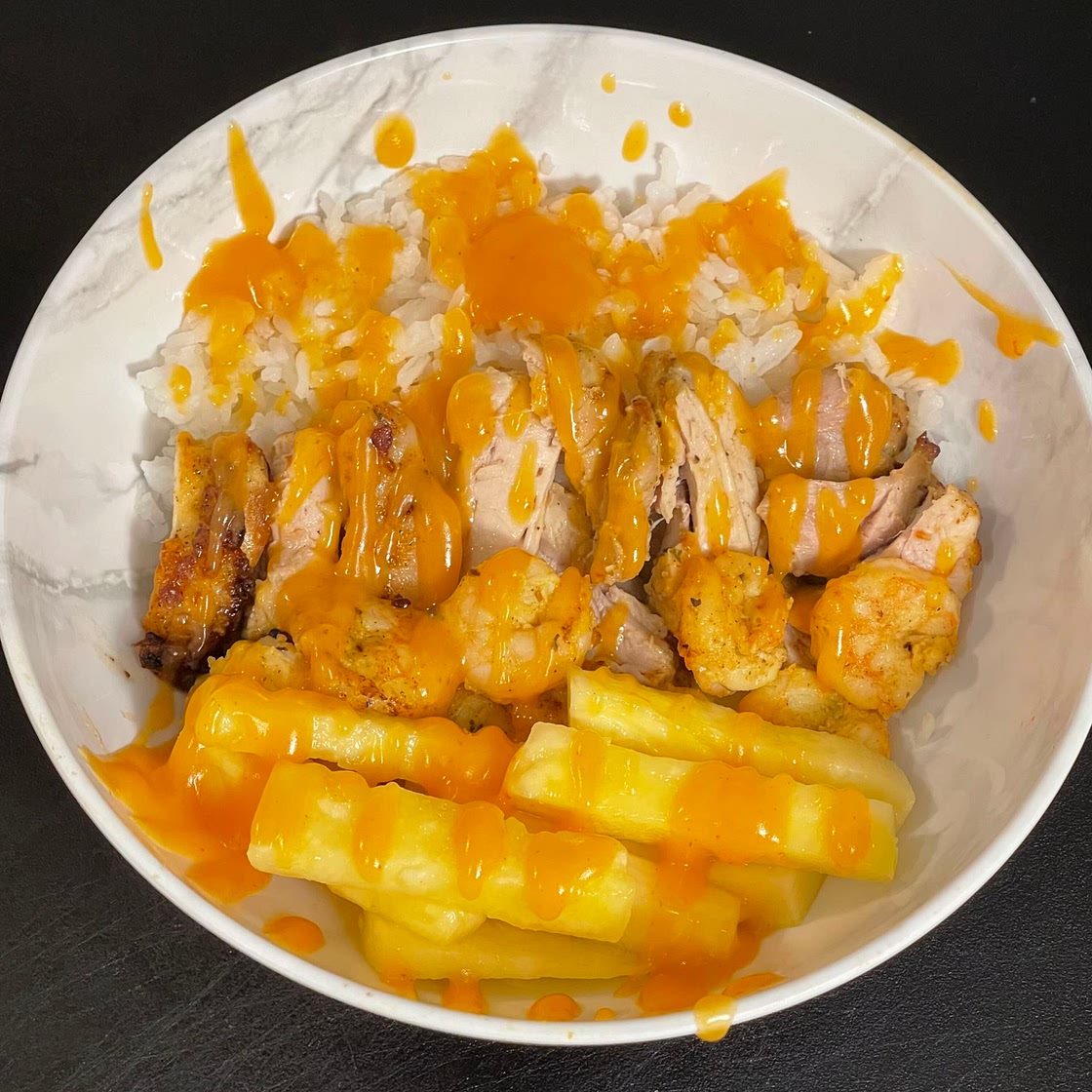 Chicken Shrimp Pineapple Bowl