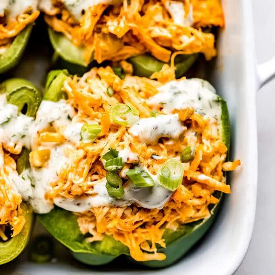 Buffalo Chicken Stuffed Peppers
