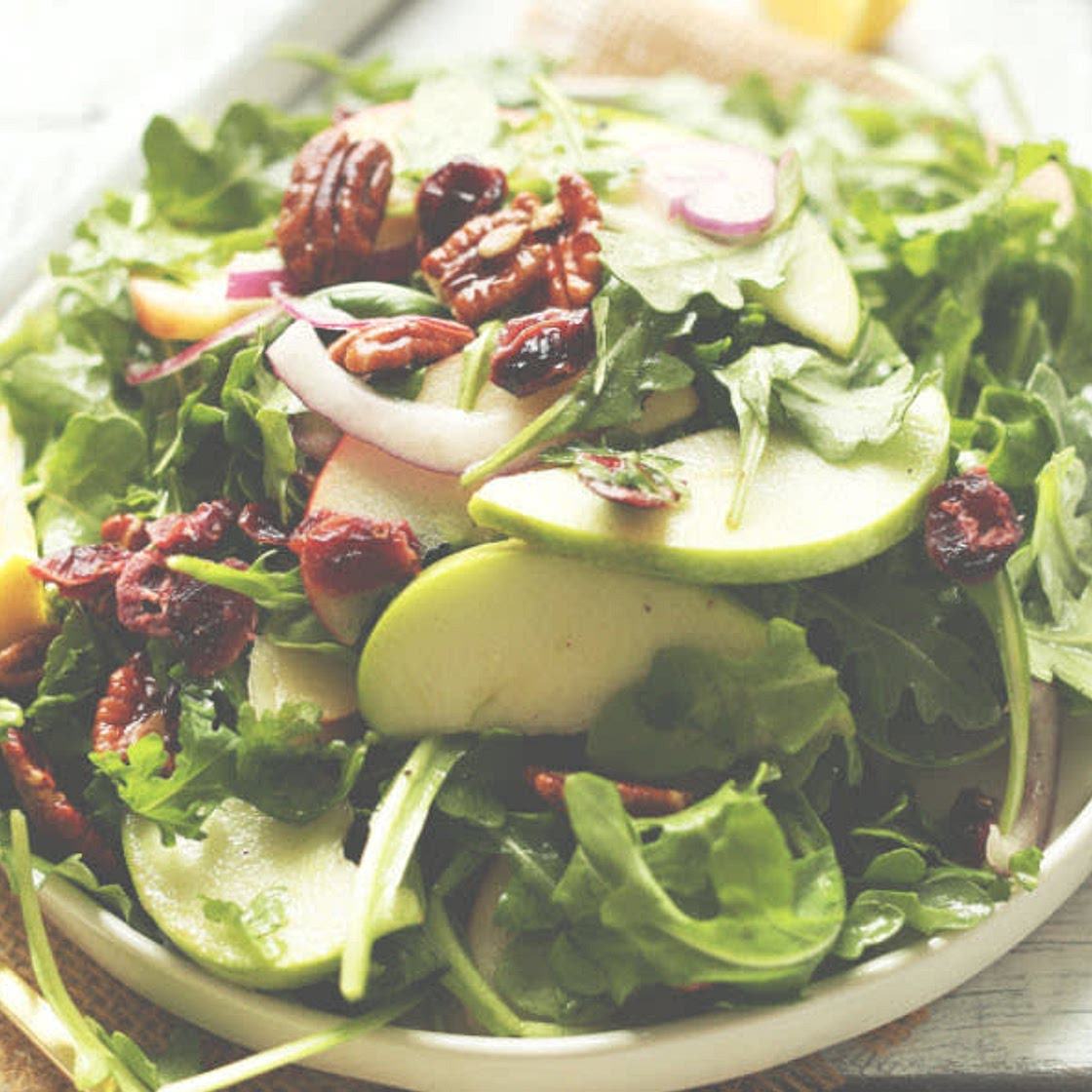 Apple Pecan Arugula Salad