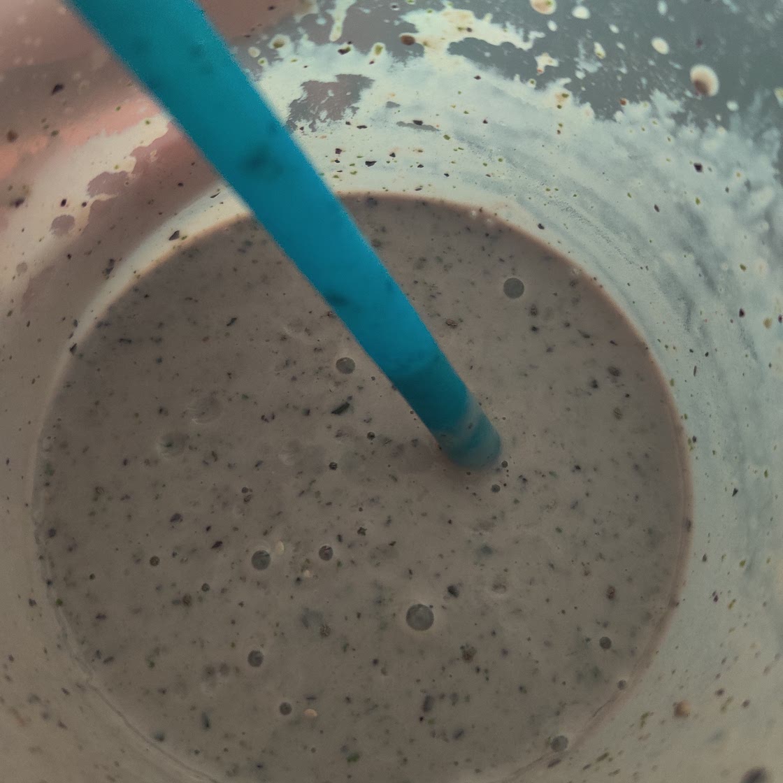Blueberry bourbon basil smoothie
