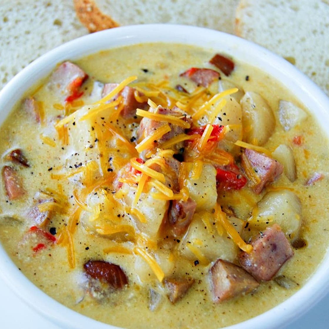 Slow Cooker Cheesy Sausage Chowder