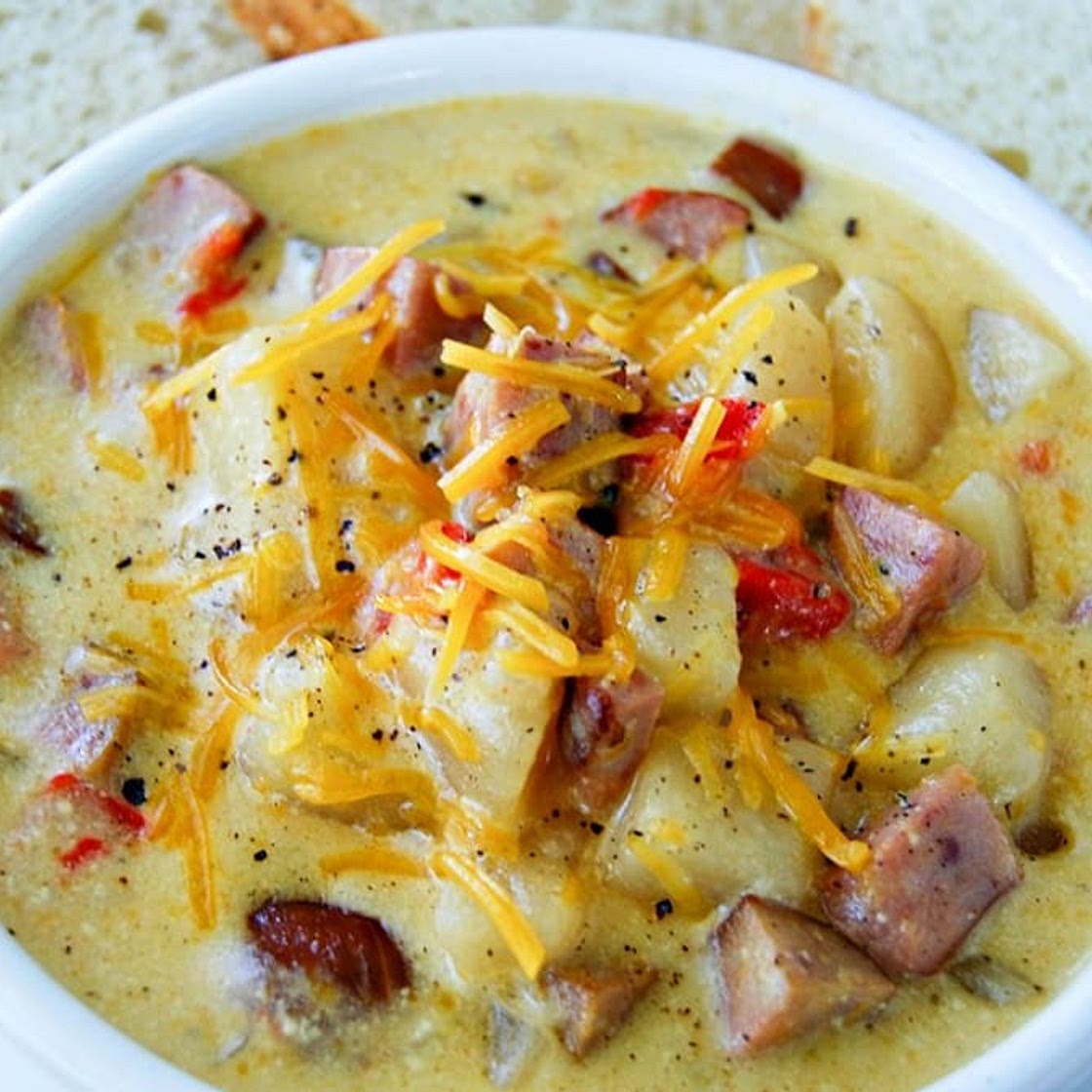 Slow Cooker Cheesy Sausage Chowder