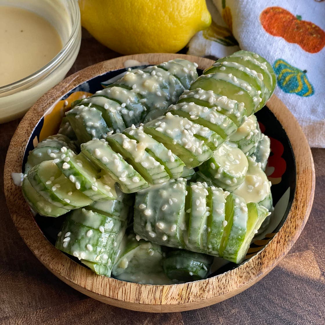 Sesame Cucumber Slinky Salad (Dressing)