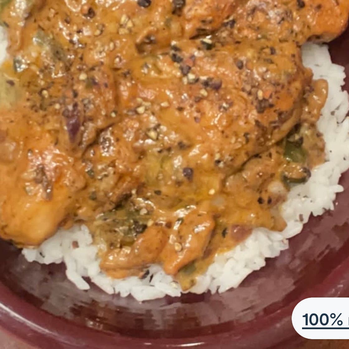1 pan chicken, cheese sauce, and rice