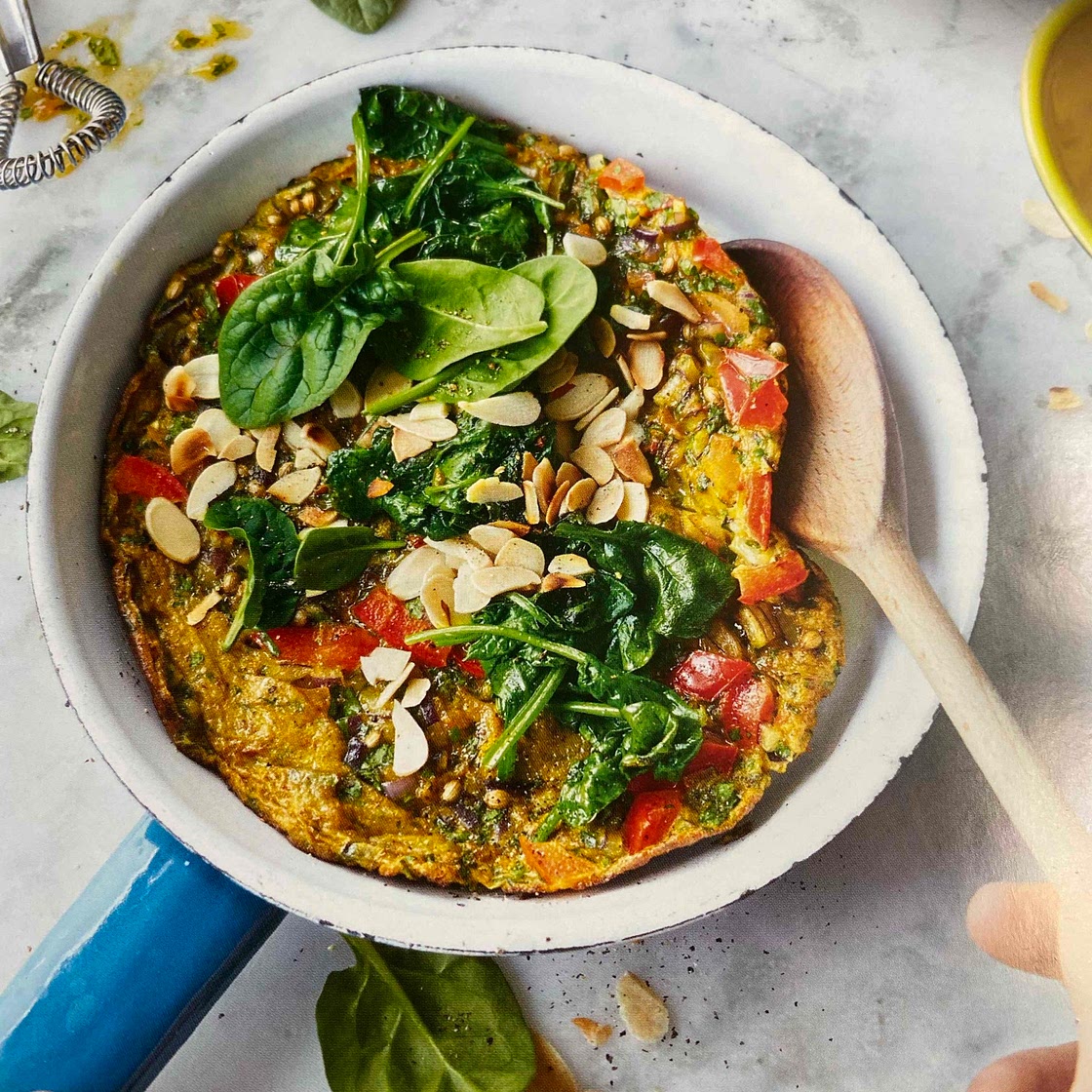 Bombay omelette and salad