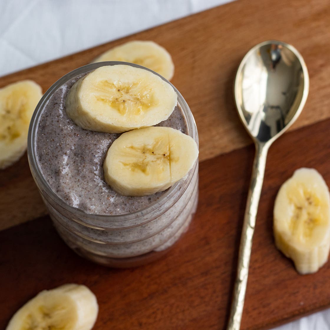 3 Ingredient Banana Chia Pudding (blended, vegan)