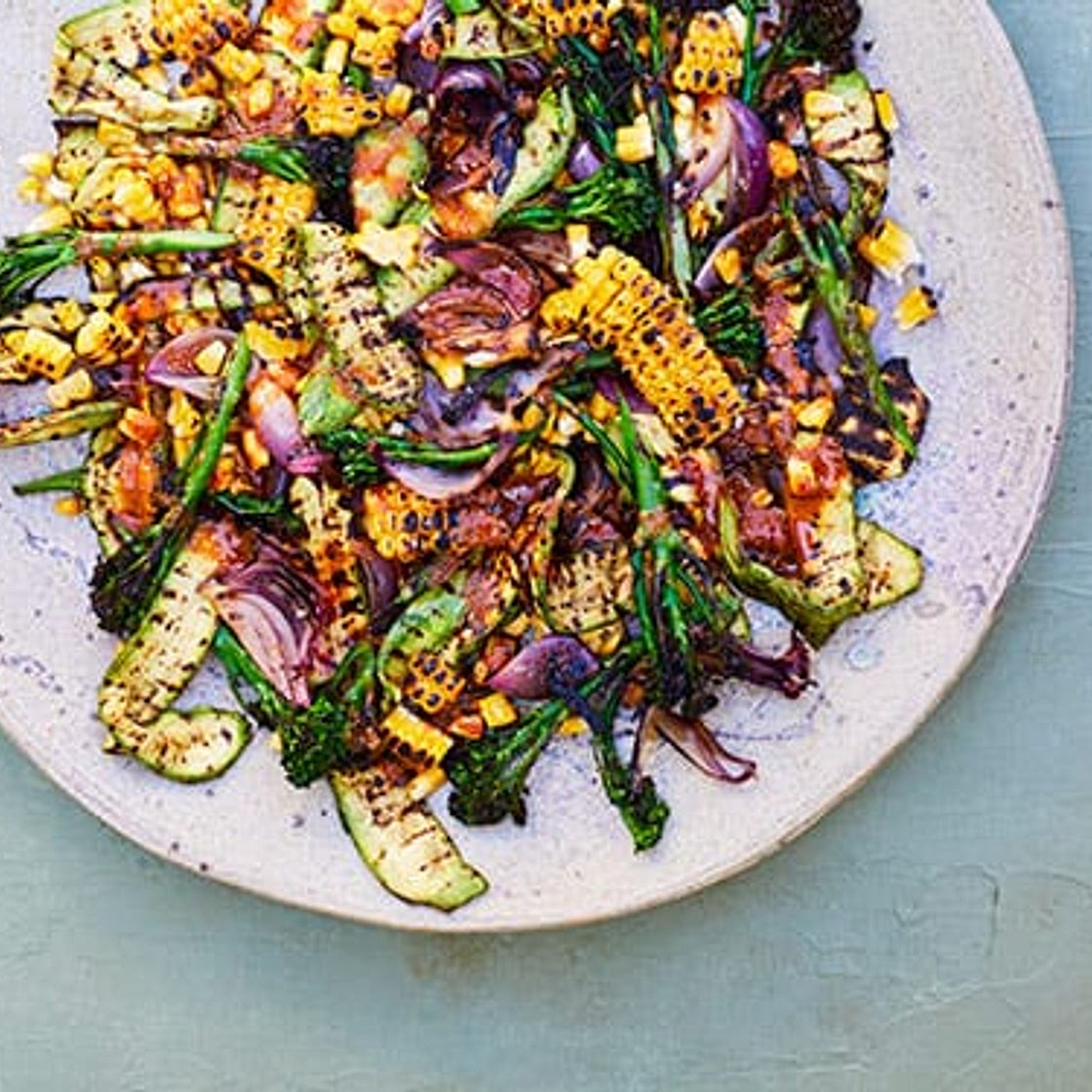 Chargrilled Summer Vegetables with a Dhana-jeera Dressing - MFM