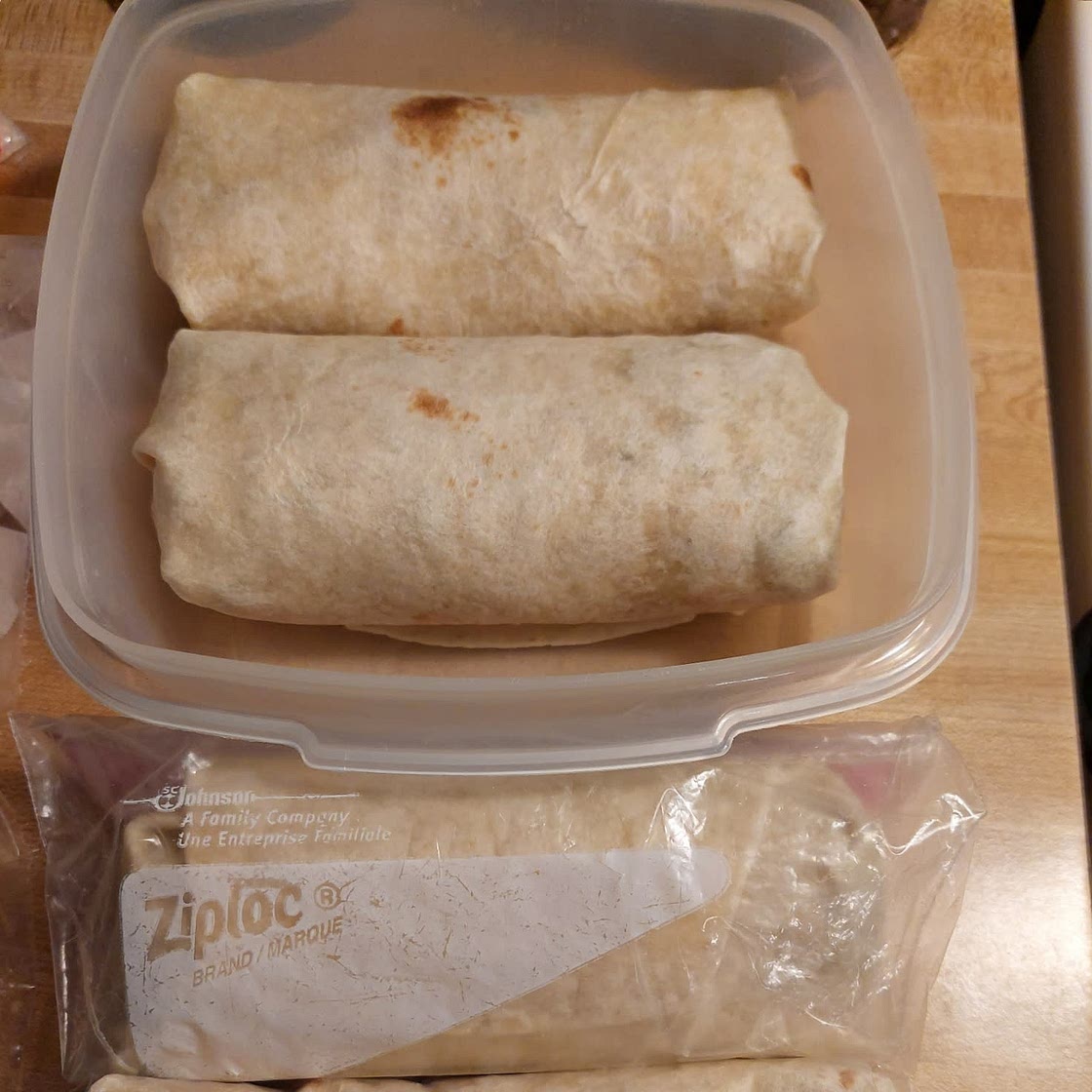 Freezer Bean Burritos