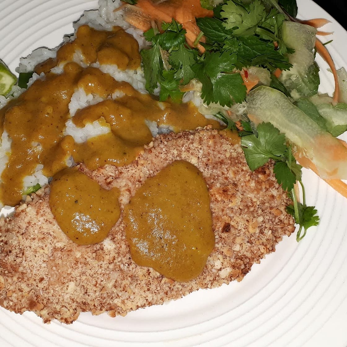 Healthy chicken katsu curry
