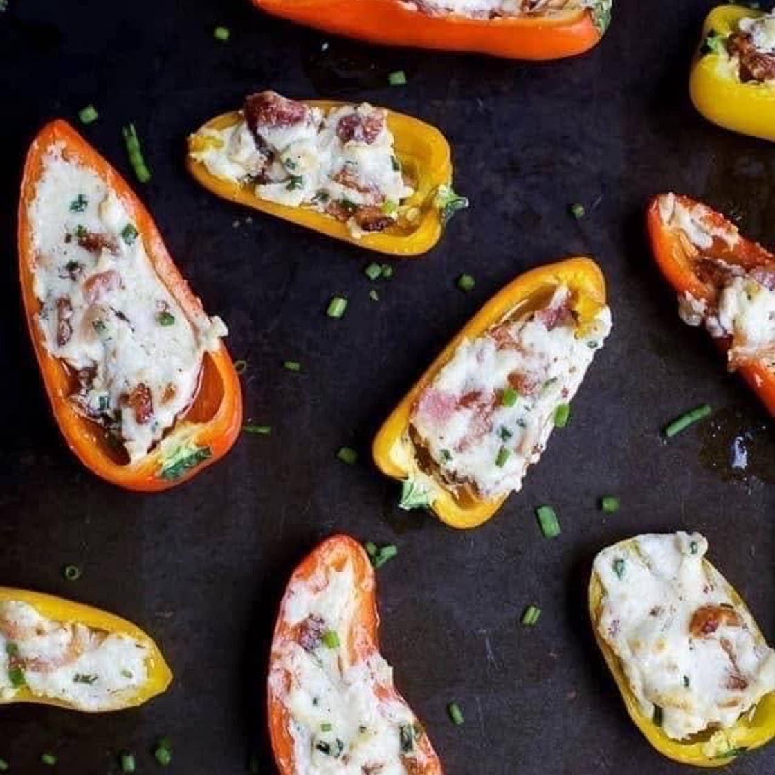 Ricotta and Bacon Stuffed Mini Peppers
