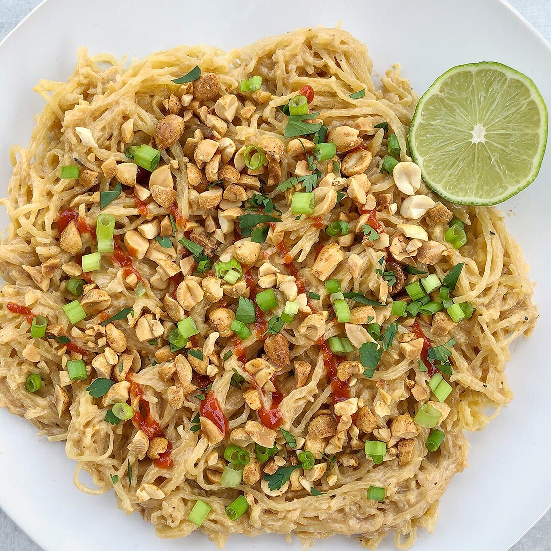 Spaghetti Squash with Peanut Sauce