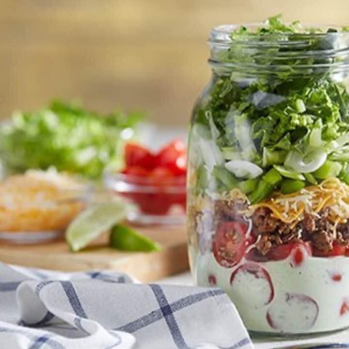 Mason Jar Taco Salad