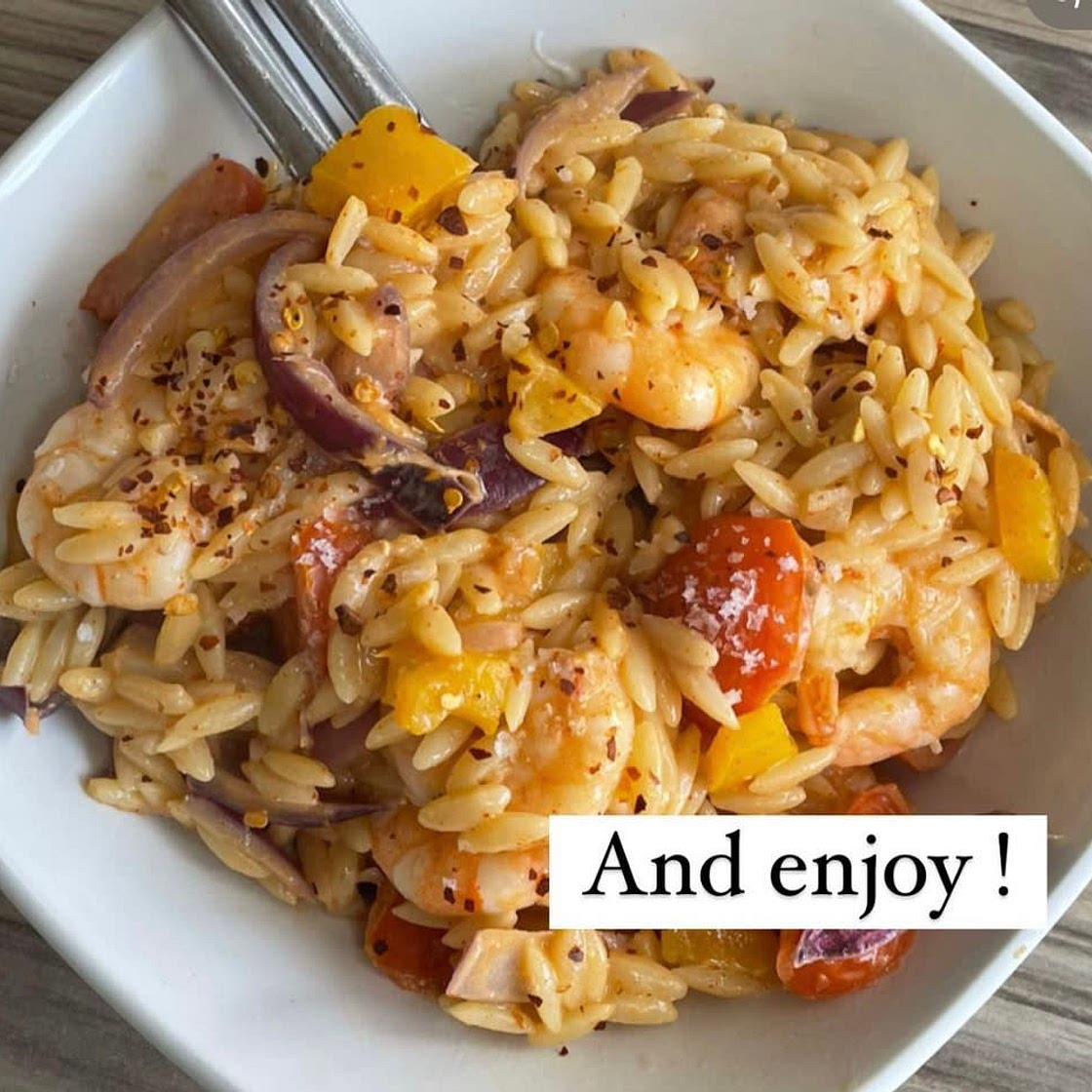 prawn orzo