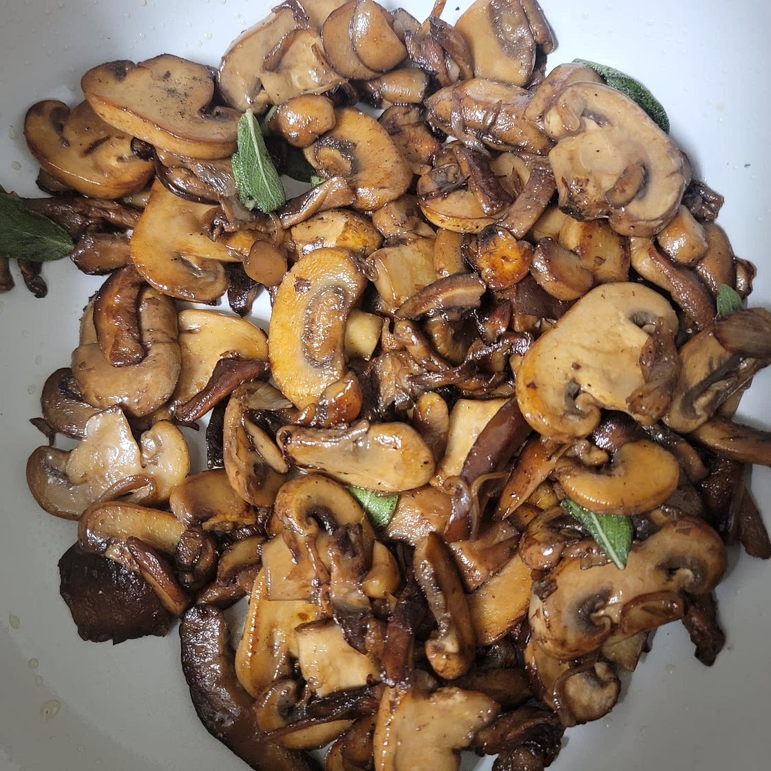 Easy Sautéed Mushrooms with Soy Sage Butter