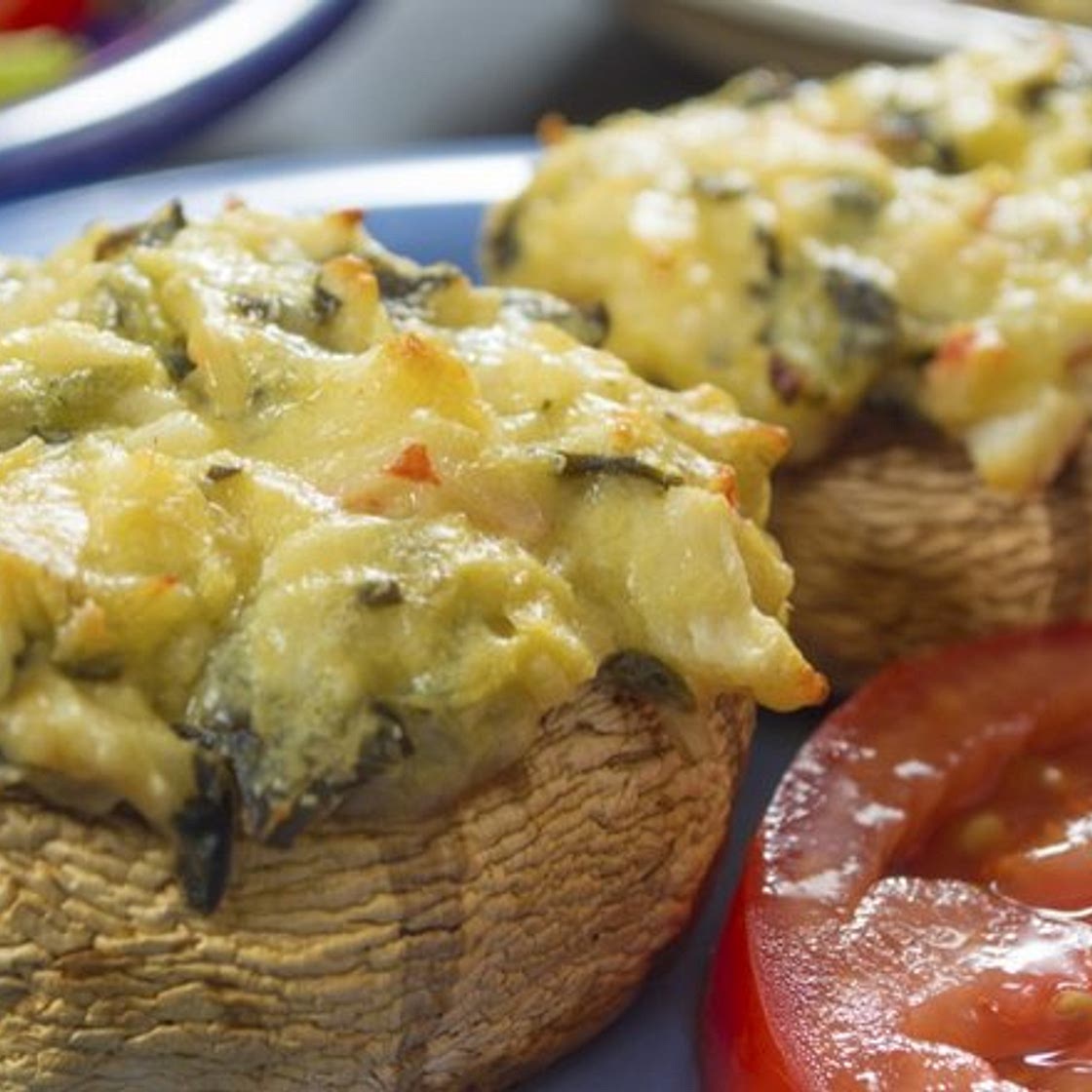 Spinach stuffed mushrooms