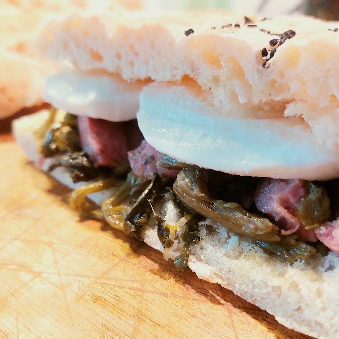 Panini - sausage and broccoli rabe