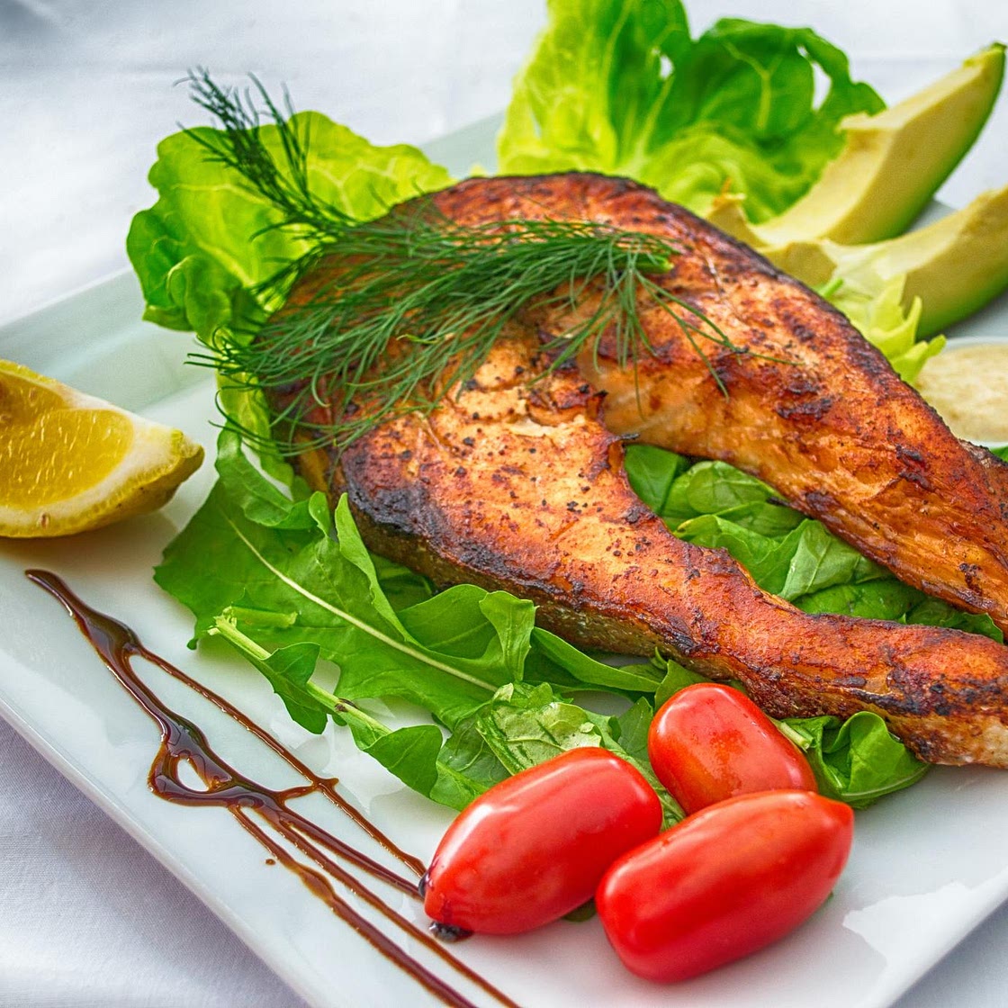 Grilled Fish with Broccoli