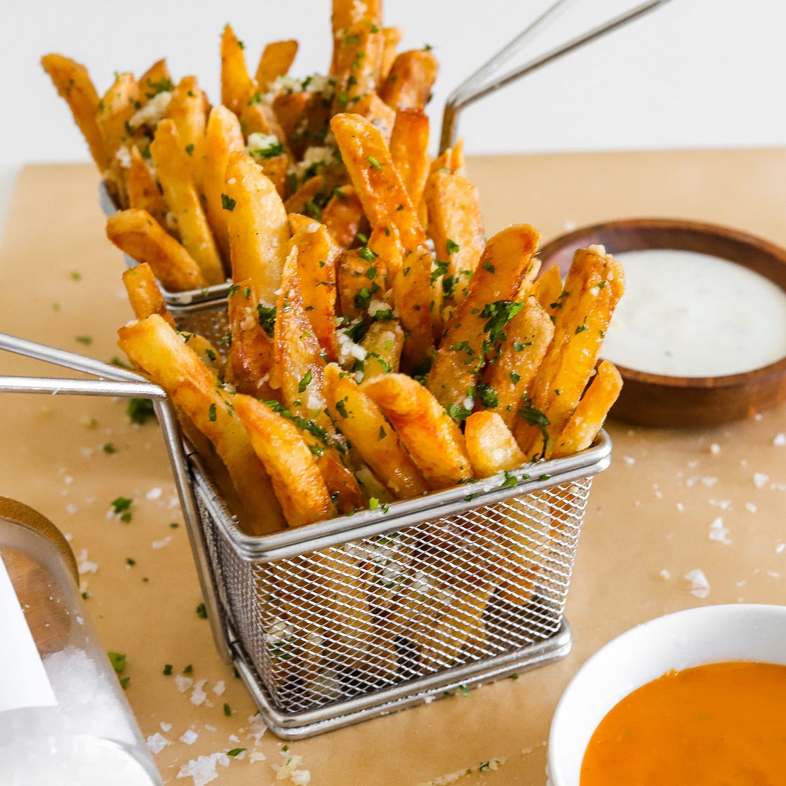 Crispy Garlic Parmesan Fries