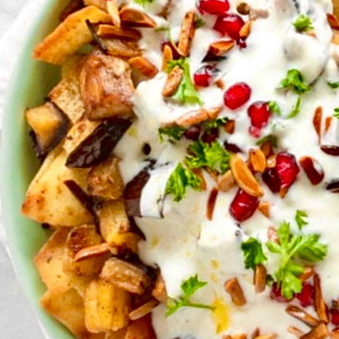 Fattet Batinjen Bi’ Lahm Tenderloin & Eggplant Fatteh
