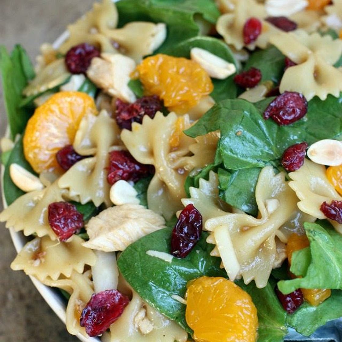 Teriyaki Chicken and Spinach Pasta Salad
