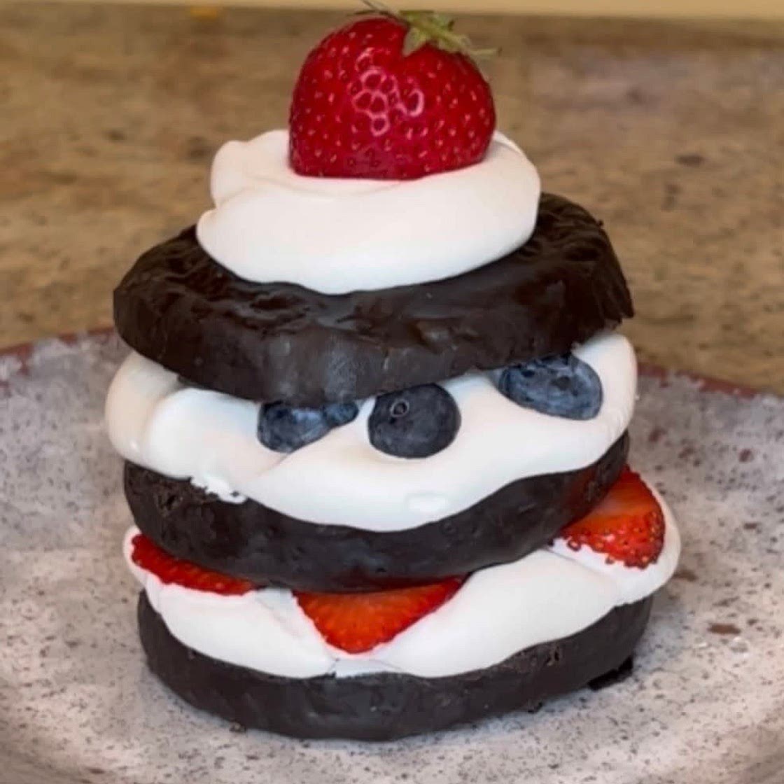 Chocolate strawberry short cake