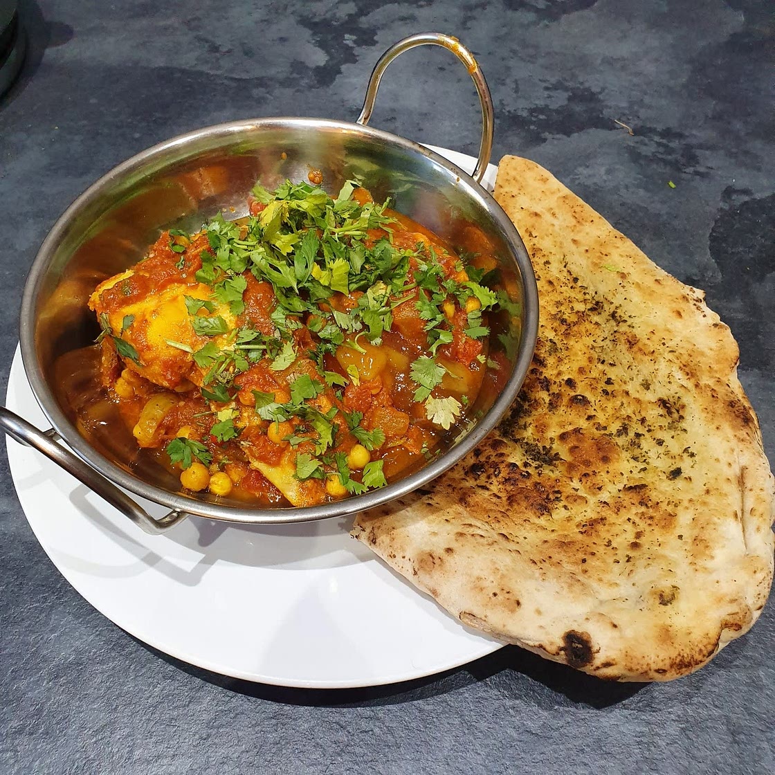 Curried cod