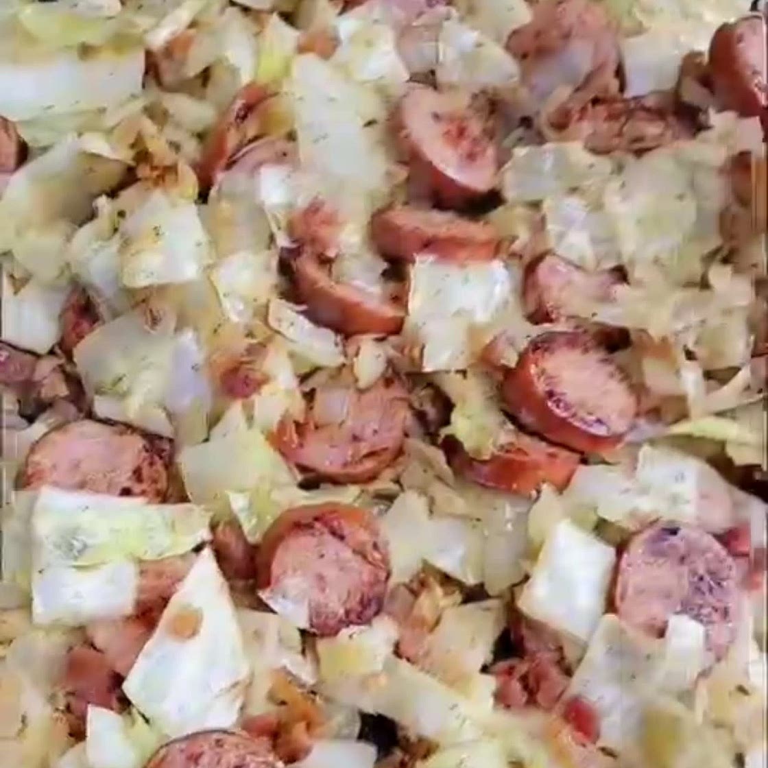 Kielbasa and cabbage