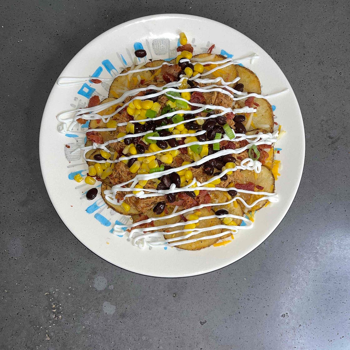 Healthy BBQ Chicken Nachos