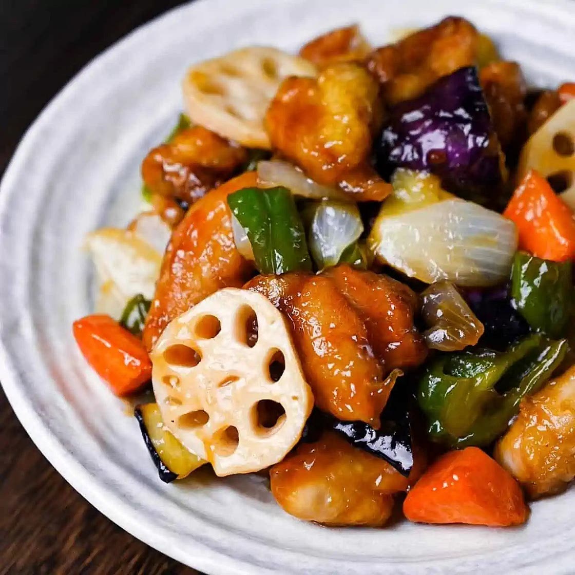 Ootoya's Black Vinegar Sweet and Sour Chicken (鳥と野菜の黒酢あんかけ)