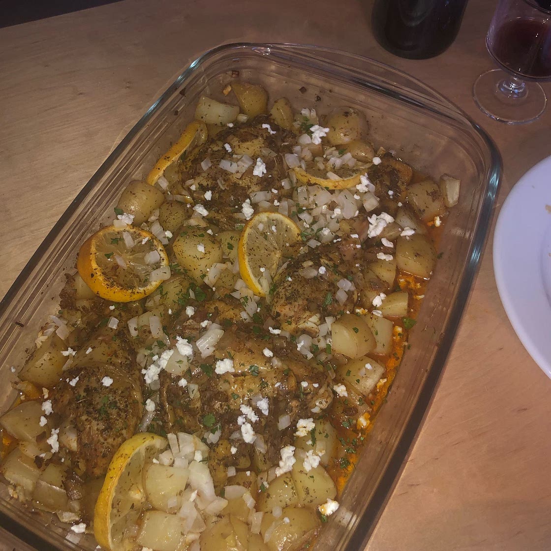 Sheet Pan Greek Garlic Butter Chicken and Potatoes