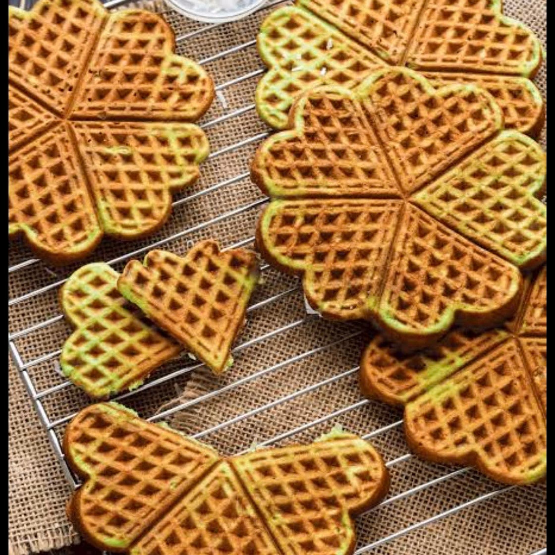 Pandan Waffles 