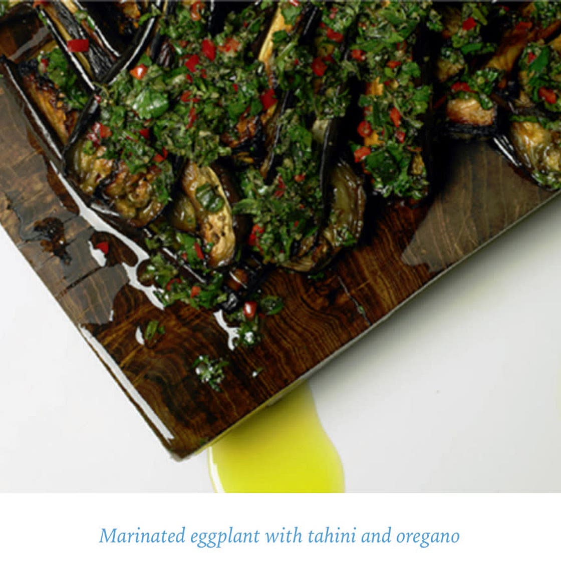 Marinated eggplant with Tahini