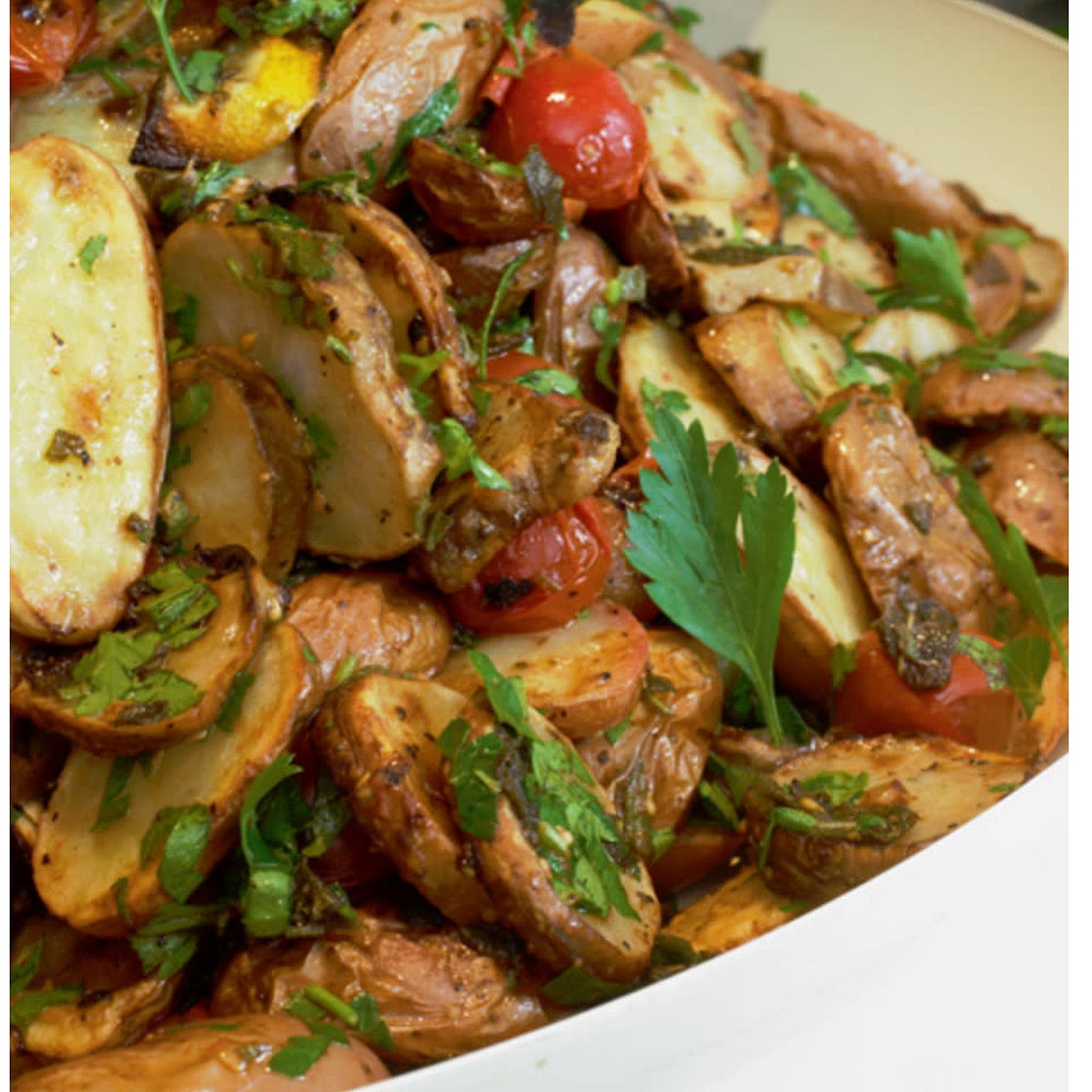 Roasted potato with Jerusalem artichoke and lemon sage