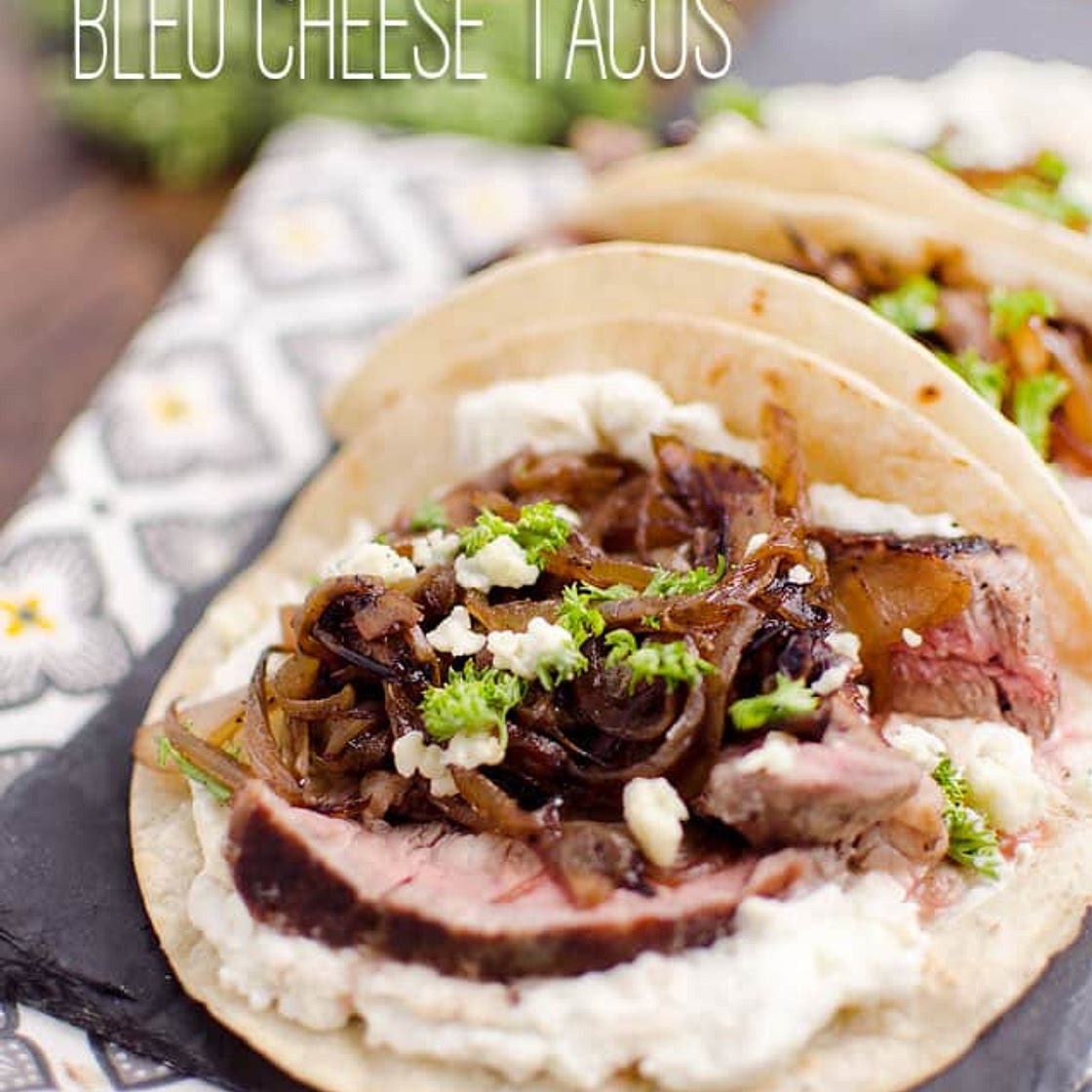 Steak & Whipped Bleu Cheese Tacos