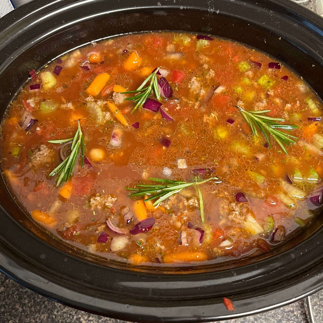 Lazy Slow Cooker Pasta E Fagioli Recipe