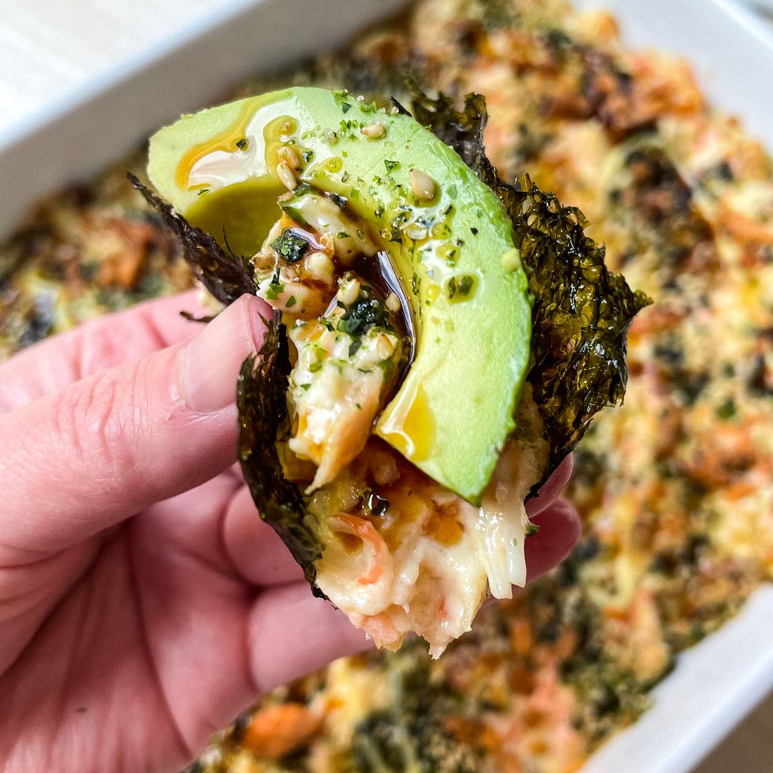 Salmon Sushi Bake