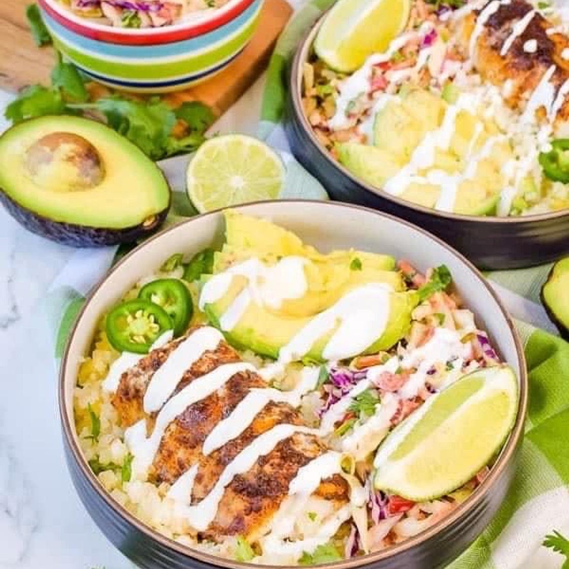 Fish Taco Cabbage Bowl