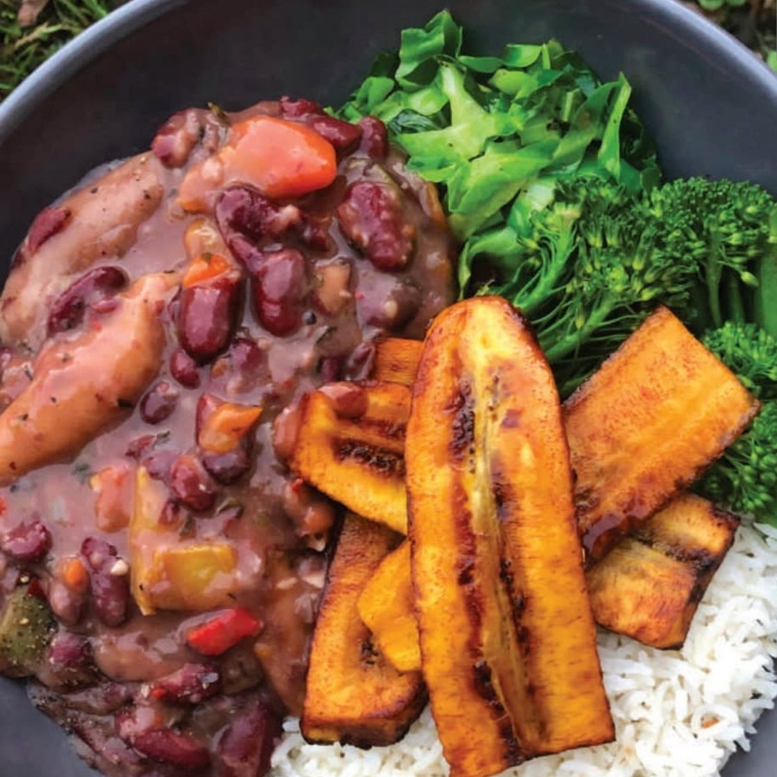 Red pea stew & skinny dumplings
