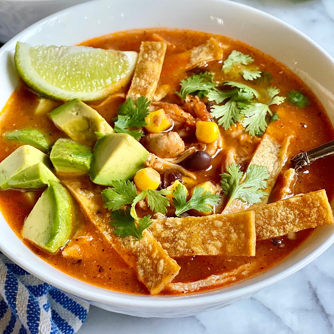 Easy Instant Pot Chicken Tortilla Soup