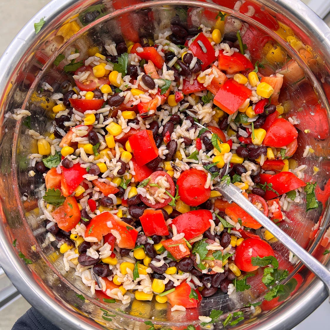 Cold Rice & Black Bean Salad