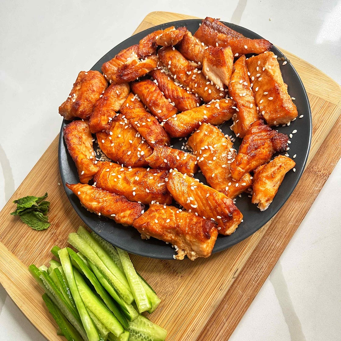 Teriyaki Salmon Springrolls — Airftyer Salmon | Angiela Eats -