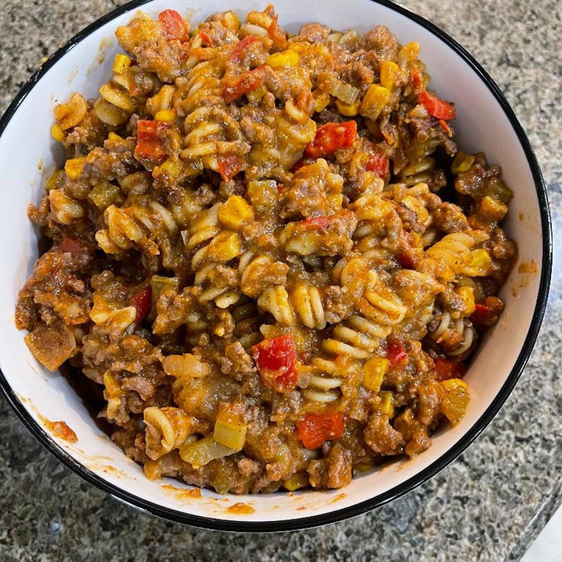 One Pot Cheesy Taco Pasta